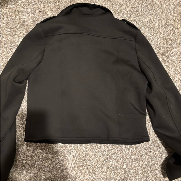 Lulus Living On The Edge Black Moto Jacket - Size XS - Picture 6 of 6